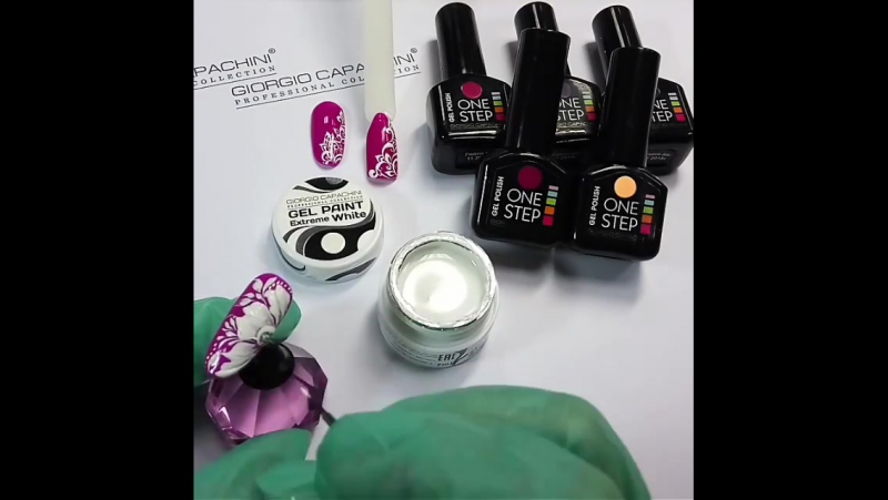 Porn white гель краска от giorgio capachini и гель лак one step