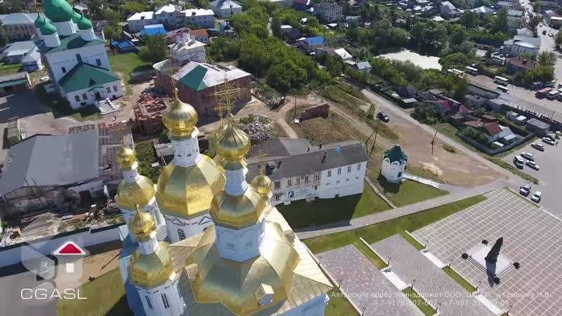 Аэросъемка города арзамас aerial view of the city of arzamas