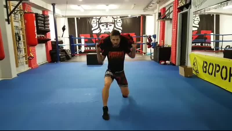 Функциональная тренироа в кикбоксинге trx, сэндбэг