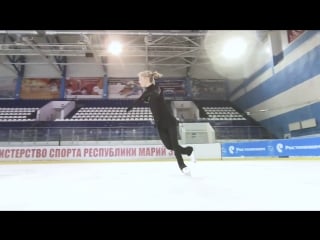 Двойной лутц и флип настя и юля