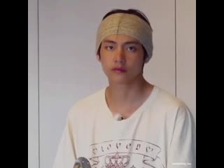 Taehyung was just minding his own business and doing the dishes when something appeared