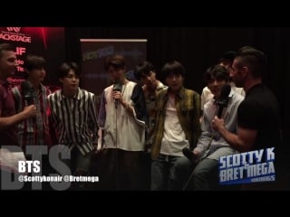 180520 bts talk about who they want to colab with @ scotty k & bret mega mornings