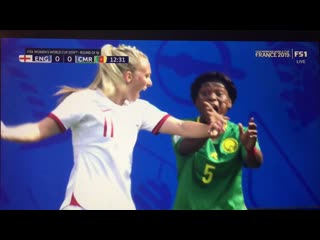Cameroon player spits on english player