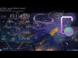 Shist plays dj taka quaver | level nino's insane | max combo x62 | rank c | osu!