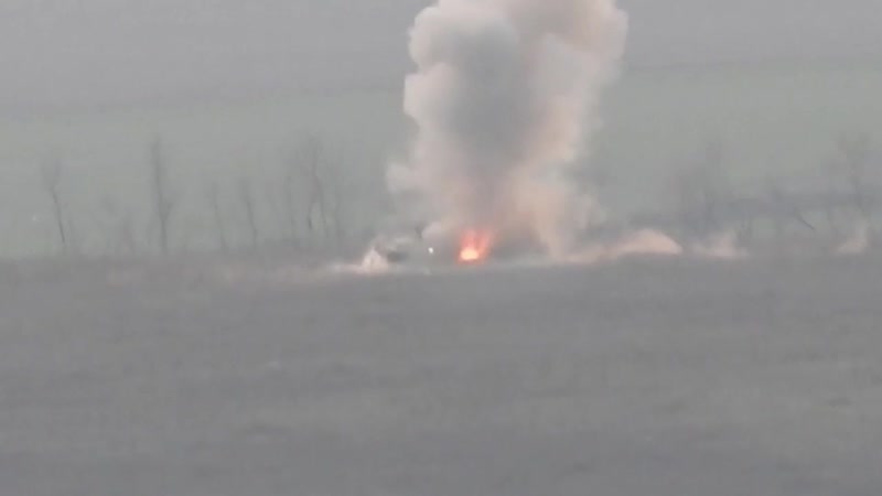 Поражение украинской бмп 1 в районе горлои, донецкая народная республика