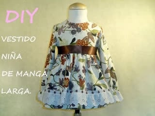 Diy vestido niña de manga larga patrón vestido de niña con patronesmujer