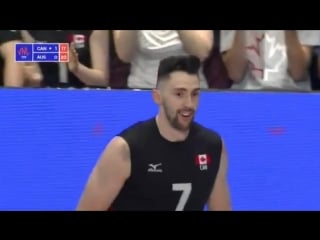 Wow!!! what a rally for canada! amazing saves by blair bann graham vigrass, then the big block by stephen maar to finish it! vnl