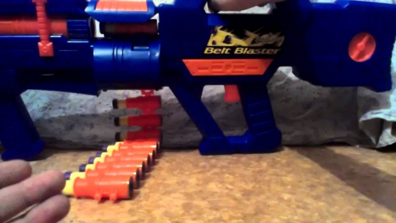Обзор на полуавтоматический бластер пулемет buzz bee toys belt blaster