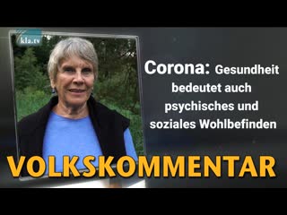 Corona gesundheit bedeutet auch psychisches und soziales wohlbefinden [so seh ich‘s]