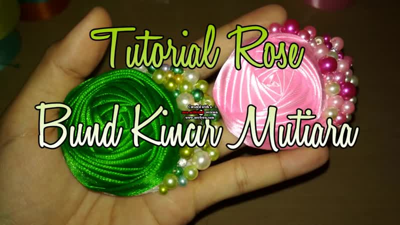Diy cara membuat bros rose bund mutiara 🌸 tutorial bros simple by lista ts (1)