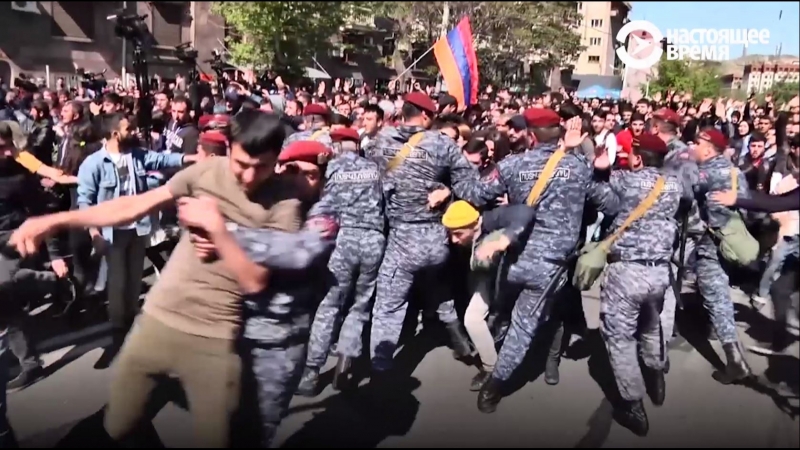 Протесты в ереване против назначения экс президента премьером
