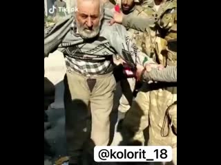 A bunch of azerbaijani pigs hitting and manhandling a barefoot old armenian man ( 640 x 512 ) mp4