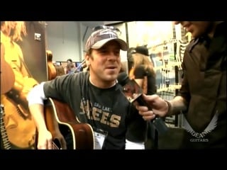 Actor christian kane of leverage rocks with dean guitars