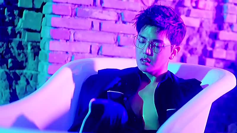 Donghun chilling in a bathtub with his shirt unbuttoned, messy hair and glasses on was the best concept