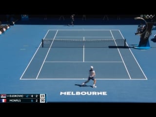 Novak djokovic vs gael monfils highlights ao 2018