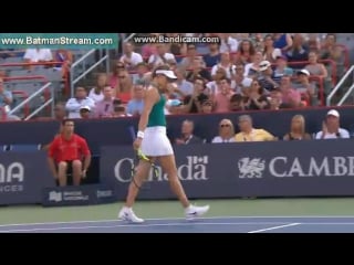 Set point 6 2 genie bouchard vs dominiкa cibulkova 🎾 #couperogers #r2