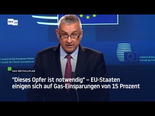 "dieses opfer ist notwendig" – eu staaten einigen sich auf gas einsparungen von 15 prozent