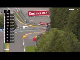 I love this camera angle from the helicopter, the speed 🤯 #belgiangp