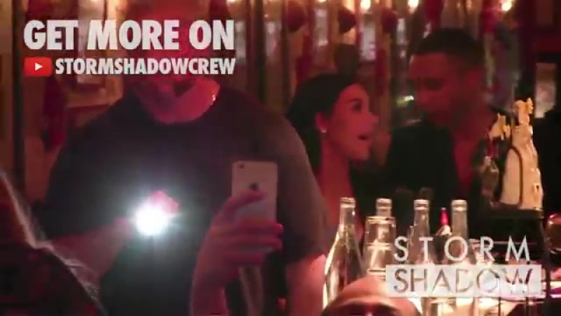 Pregnant kim kardashian and her friend olivier rousteing at ferdi restaurant in paris
