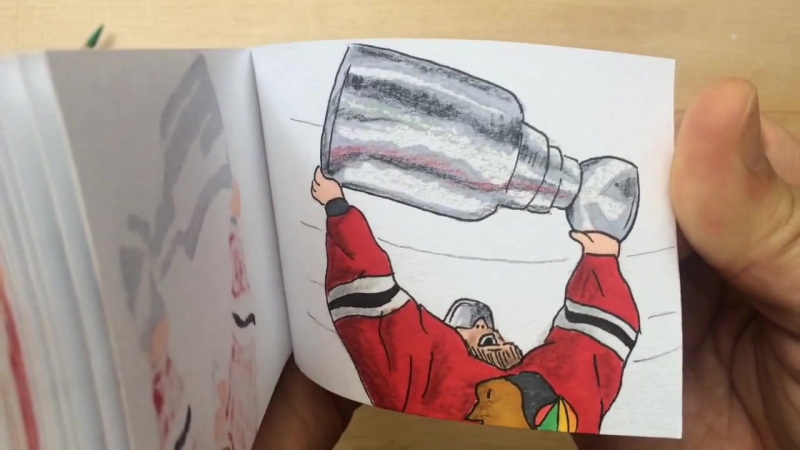 Chicago blackhawks hand drawn flipbook