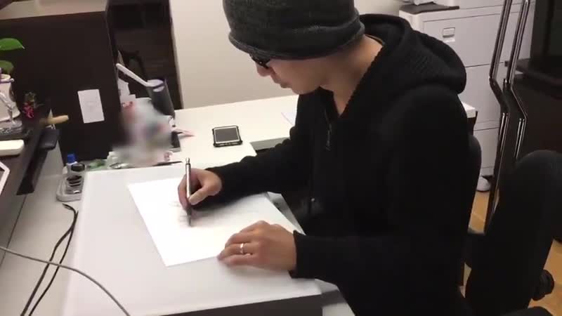 Hajime isayama rough sketch of eren, mikasa and armin for bronze statue crowdfunding project