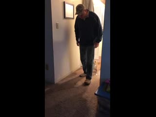 Dobbs knows when my dad puts on his hat on the weekends he usually gets to go somewhere, the follow behind tippytaps are my favo