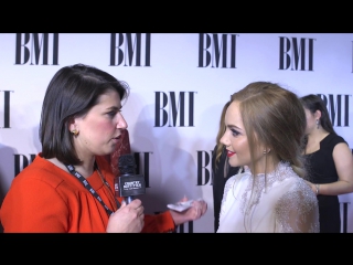 Danielle bradbery on the bmi red carpet country outfitter