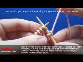 Zig zag fixed loop in garter stitch