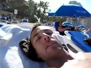 Howie d, lee, nick, lauren at the beach in puerto rico