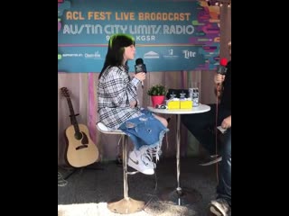 Billie doing press at @aclfestival in austin