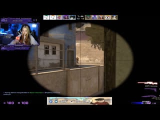 Young girl with awp vs old man with deagle