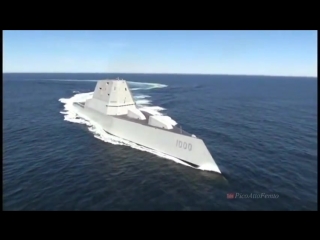 Uss zumwalt (ddg 1000) time lapse and sea