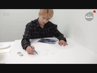 [bangtan bomb] concentrating on drawing jk bts (방탄소년단)