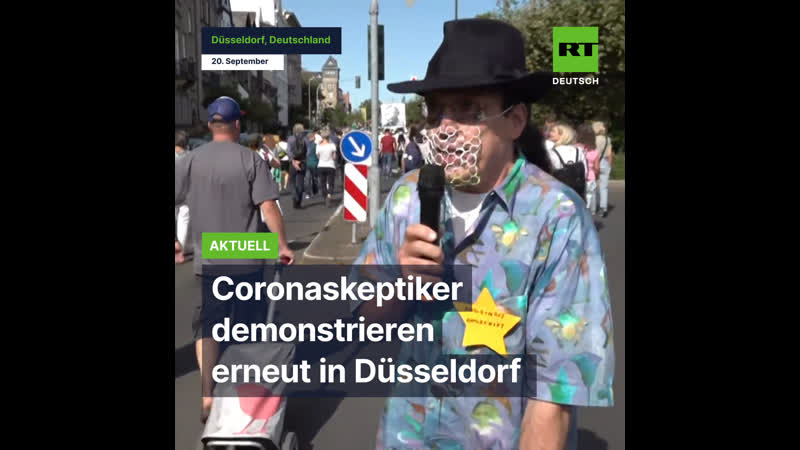 Coronaskeptiker demonstrieren in düsseldorf