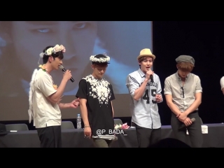 [фанкам] 150623 никкун поёт "red" @ fansign in cheongdam dong