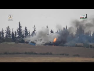 Двух танков (т 55) из птрк tow в растанском котле,провинция хомс