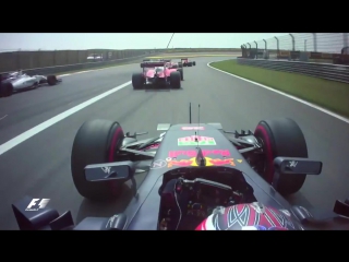 Torpedo or terrific onboard with kvyat and vettel at turn 1