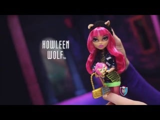 Gigi grant, twyli, lagoona blue & howleen wolf dolls from movie 13 wishes monster high