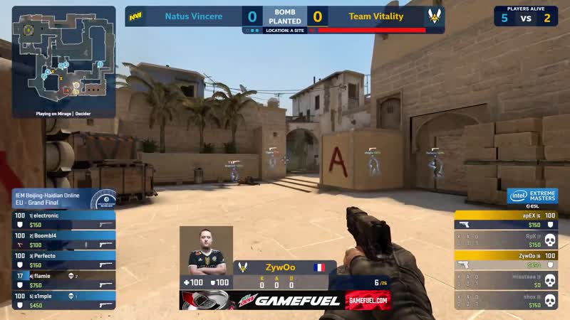 Zywoo ace on pistol (with 1vs4 clutch)