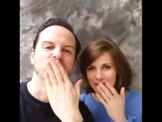 Paris comics expo (andrew scott and louise brealey)