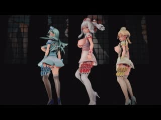 Mmd r 18 [erotic] kashima & prinz eugen & suzuya hand clap author 000