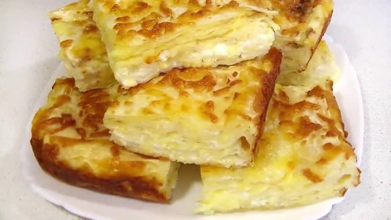 Пирог лентяй с сыром за 7 минут