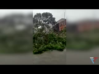 Сapital of venezuela, caracas, was flooded due to heavy rain natural disasters weather сlimate