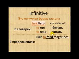 Infinitive in the english language