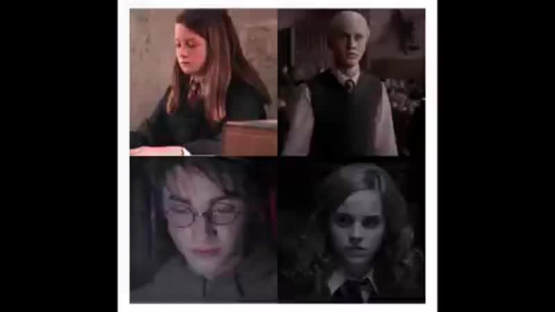 Harry potter & ginny weasley & draco malfoy & hermione granger vine