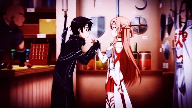 Мастера меча онлайн кирито и асуна а я за тебя в огонь