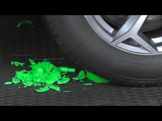 Experiment car vs halloween mask head by ctc crushing crunchy & soft things by car!