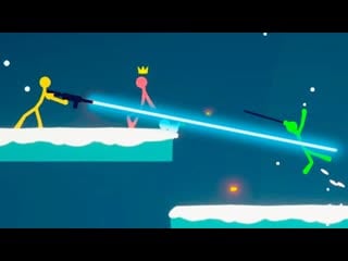 Битва маленьких человечков с убойным оружием! (stick fight the game)