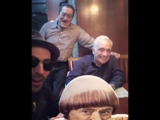 Jr et agnès varda (enfin presque) sont passés voir martin scorsese et robert de niro sur le tournage de #theirishman