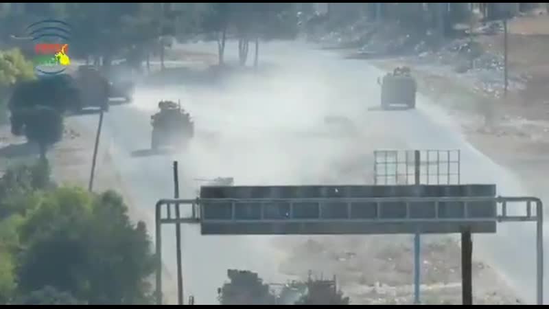 Подрыв бронемашины из состава российско турецкого патруля (турецкий кирпи) на трассе м4